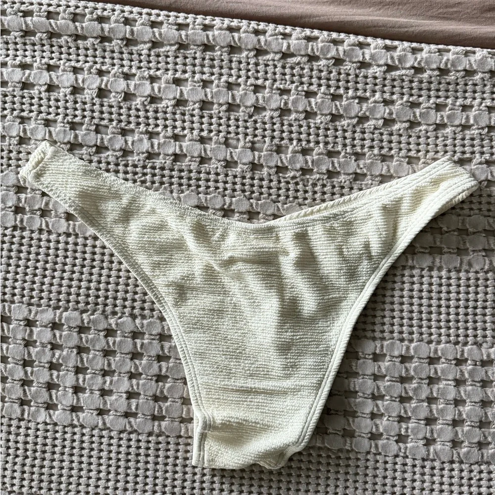 NEW Ivory Rose Ivory‎ Textured Bikini Bottom Size 12